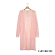 【GINKOO 俊克】簍空長版針織薄外套