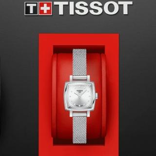 【TISSOT 天梭 官方授權】LOVELY SQUAREU 動人心絃時尚女錶 手錶(T0581091103600)
