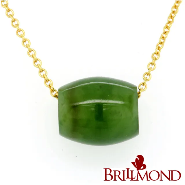 【BRILLMOND JEWELRY】天然滿綠碧玉墜(天然碧玉 路路通切割)