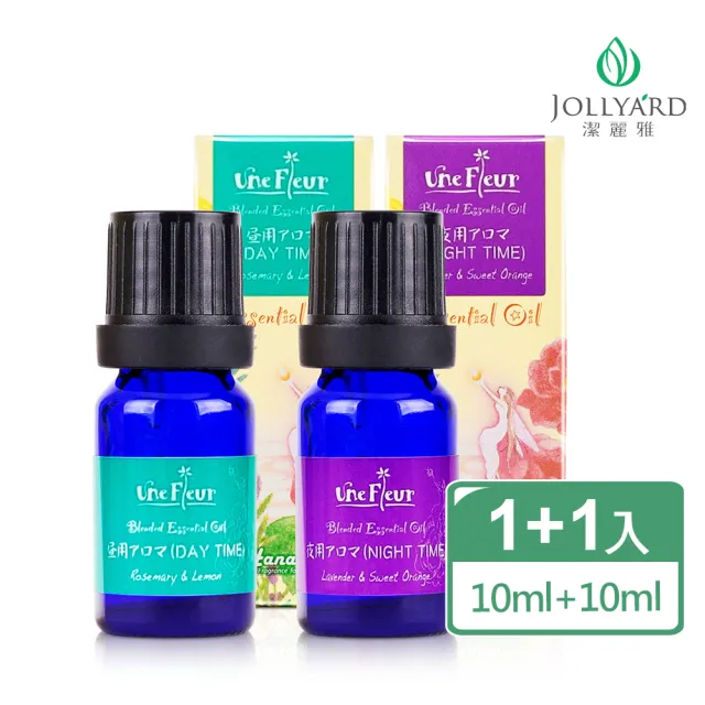 【Jollyard 潔麗雅】記得好日間精油+記得好夜間精油(10ml x二瓶)