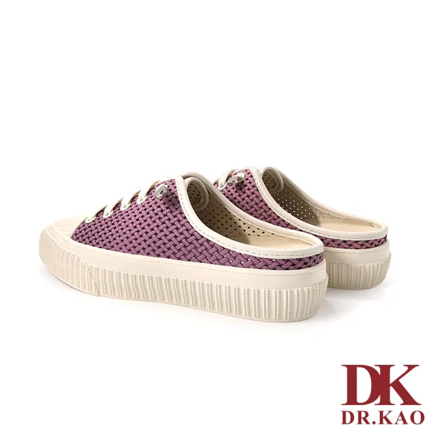 【DK 高博士】編織壓紋休閒餅乾氣墊女鞋 73-2212-20 紫色