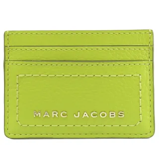 【MARC JACOBS 馬克賈伯】簡約金屬LOGO皮革信用卡名片夾隨身夾(草綠)
