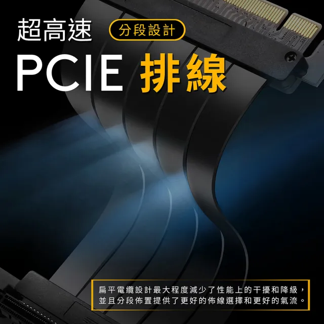 【EZDIY-FAB】新型PCIe3.0 16x VGA 顯示卡延長排線  20cm 180度(顯卡延長排線)