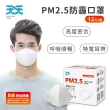 【天天】PM2.5 專業防霾口罩 白色(B級防護 12入/盒)