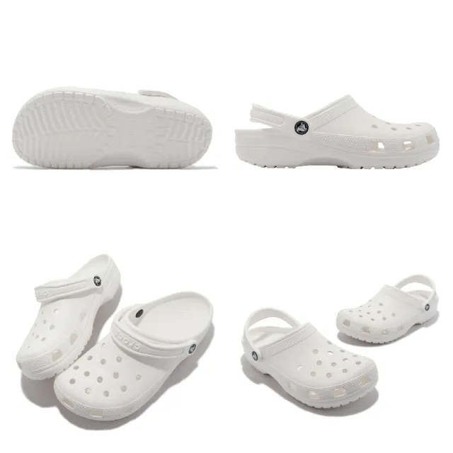 【Crocs】涼拖鞋 Classic 女鞋 男鞋 白 全白 經典 克駱格 洞洞鞋 布希鞋 卡駱馳(10001100)