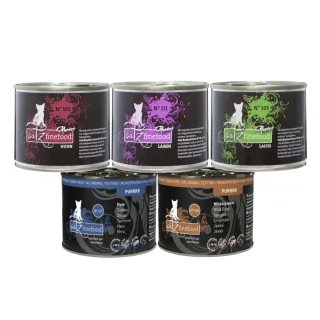 【Catz finefood 德國凱茲】單一純肉低敏 無穀貓專用主食罐 190-200g*24罐組(貓罐、貓主食罐)