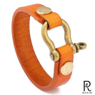 【RJ New York】金屬馬蹄復古個性真牛皮手環(3色可選)