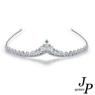 【Jpqueen】待嫁新娘閃亮耀眼鋯石宴會髮箍(白金色)