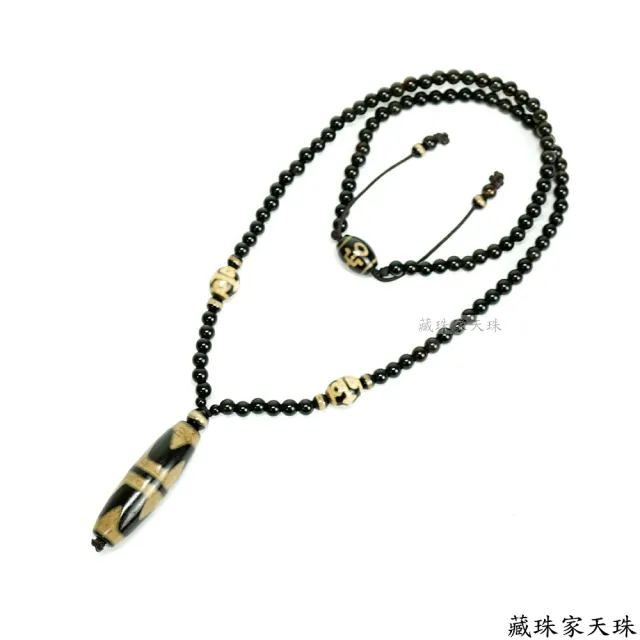 【藏珠家】50mm虎紋天珠項鍊