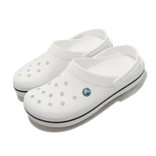 【Crocs】布希鞋 Crocband 白 男鞋 女鞋  洞洞鞋 涼拖鞋 透氣 基本款 卡駱馳(11016100)