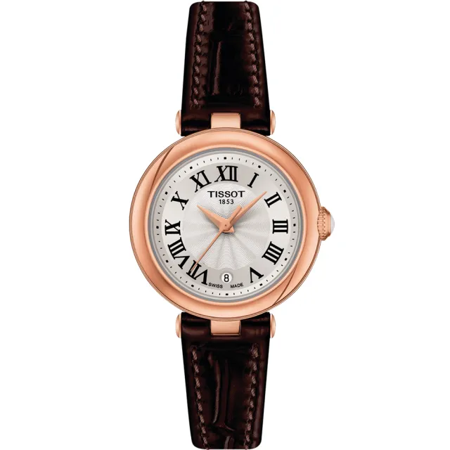 【TISSOT 天梭】Bellissima 浪漫邂逅羅馬時尚腕錶  女錶 情人節 禮物(T1260103601300/皮帶錶 )