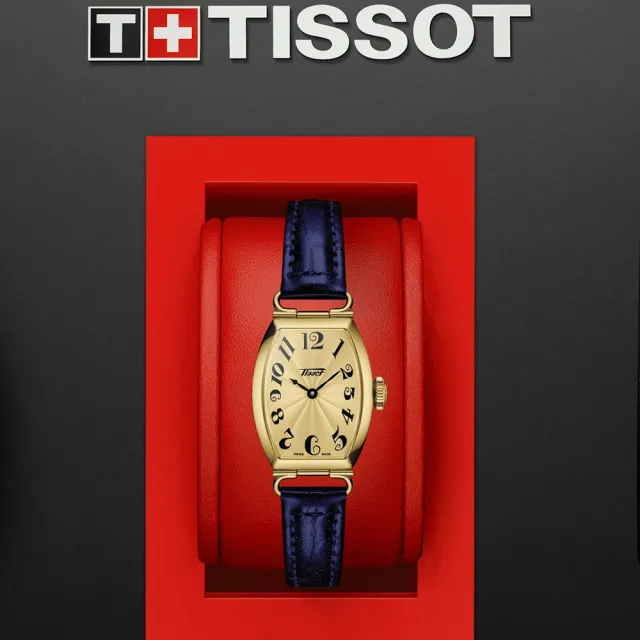 【TISSOT 天梭 官方授權】Heritage Porto 優雅酒桶型時尚手錶 母親節(T1281093602200)