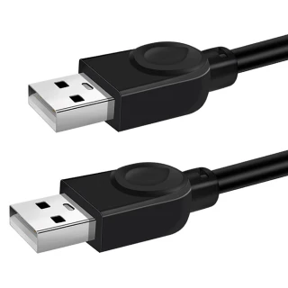 【LineQ】USB2.0公對公銅芯傳輸線對拷線延長線-10m
