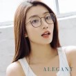 【ALEGANT】韓流復古暖日棕溫莎圈橢圓光學框UV400濾藍光眼鏡(向陽的日灑風華24H出貨)