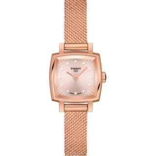 【TISSOT 天梭】LOVELY SQUAREU 優雅時尚女錶 手錶 情人節 禮物(T0581093345600)