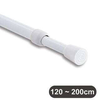【GCurtain】萬用伸縮桿 窗簾桿 收納桿 長度可調 免打孔 快速安裝 ＃T-S1013-120 管徑:1.5cm(120 - 200cm)