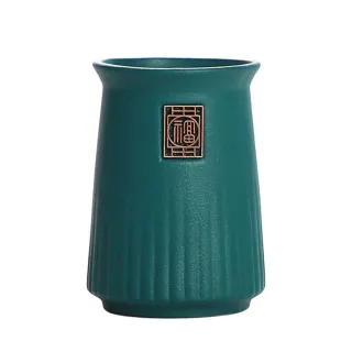 【PUSH!】品茗喝茶具六君子收納罐收納桶筆筒茶筒茶道泡茶工具(茶筒單筒1入T19-1綠色)