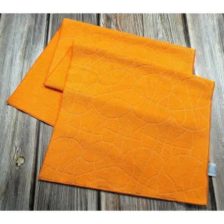 【LIFE 來福牌】超細纖維運動毛巾 橘色寬版