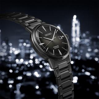 【SEIKO 精工】Presage 東京酒吧黑天鵝絨調酒機械錶-黑/39.5mm 雙12限定(SRPJ15J1/4R35-05E0SD)