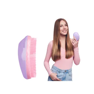 【TANGLE TEEZER 提碁】英倫時尚梳-丁香紫(護髮梳/順髮梳/濕髮梳/抗糾結/抗毛躁/王妃梳)