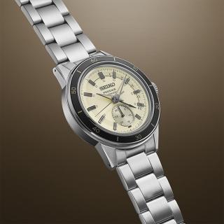 【SEIKO 精工】Presage 60年代復刻動力儲存顯示機械錶-米色x銀/40.8mm 雙12限定(SSA447J1/4R57-00T0S)