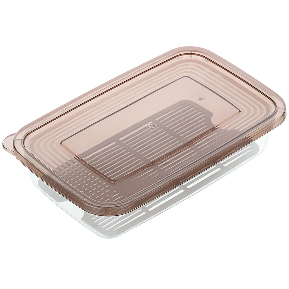 【KEYWAY 聯府】薄型瀝水長型保鮮盒1500ml(MIT台灣製造)