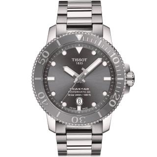 【TISSOT 天梭 官方授權】Seastar 海星陶瓷表圈300米潛水機械錶(T1204071108101)