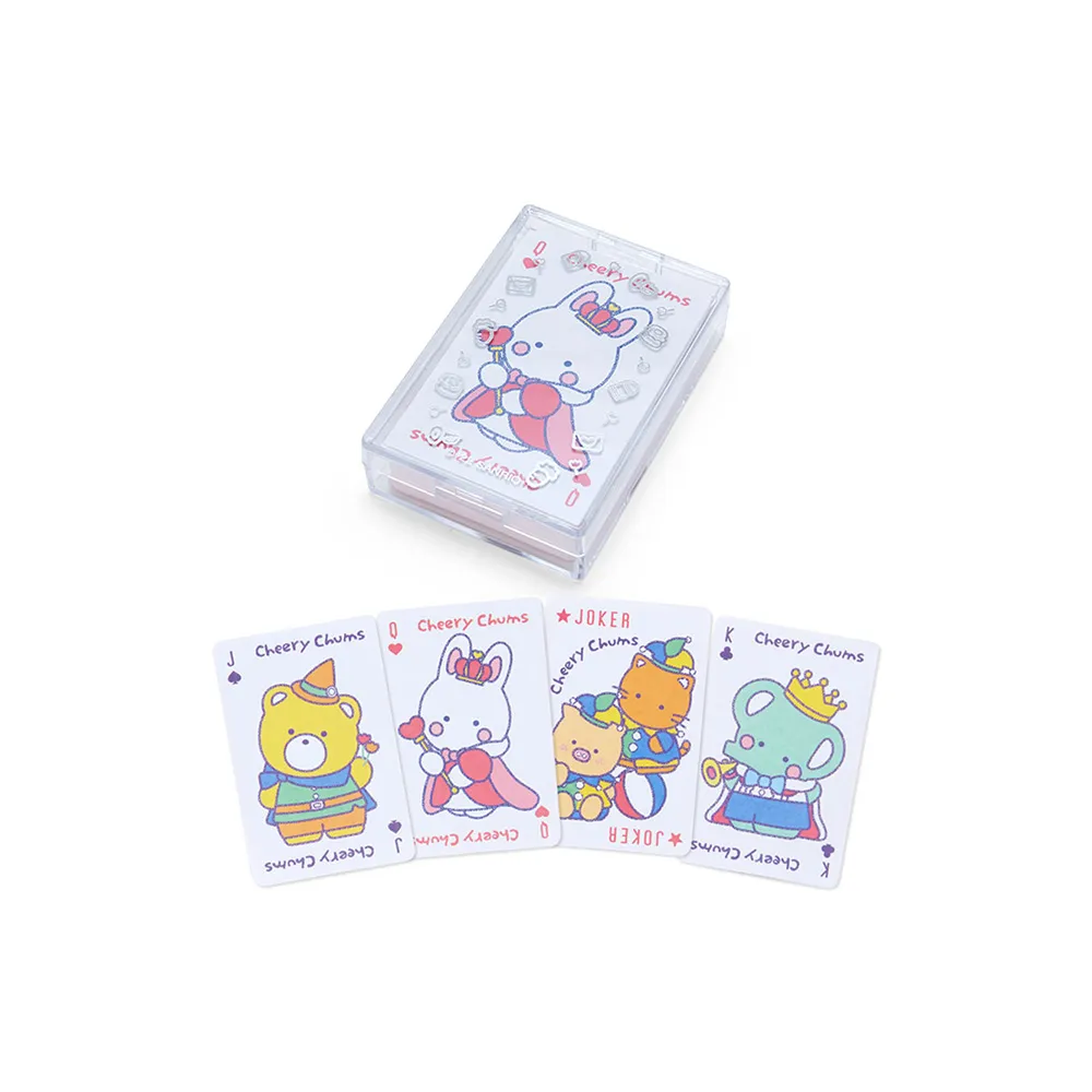 【SANRIO 三麗鷗】復古馬戲團系列 撲克牌造型便條紙 Cheery Chums 附收納盒(文具雜貨)