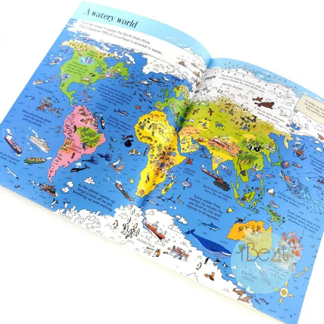 iBezT】Usborne Book and Jigsaw Planet Earth(300塊拼圖組成地球科普