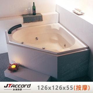 【JTAccord 臺灣吉田】T-504 嵌入式壓克力按摩浴缸(角落按摩浴缸)