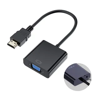 【JHS】HDMI TO VGA 轉接線 3.5mm帶音頻(VGA轉換線 轉接器 轉換器 轉換線 HDMI轉VGA)