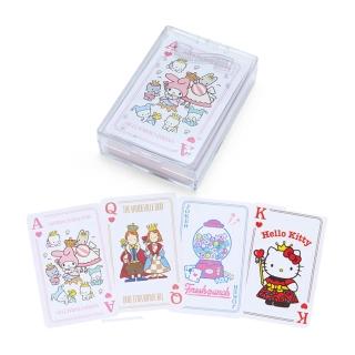 【SANRIO 三麗鷗】復古馬戲團系列 撲克牌造型便條紙 綜合角色A 附收納盒(文具雜貨)