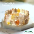 【Naluxe】果凍櫻花瑪瑙鑽雕蛋面開運手排(中和負能量、招財納福、避邪)