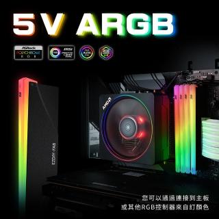 【EZDIY-FAB】新ARGB記憶體RAM記憶體散熱器 DDR3 DDR4皆可用 鋁合金散熱片-2件裝(DDR散熱器)