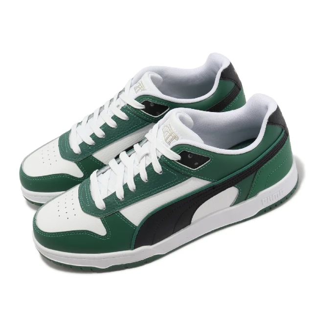 PUMA 休閒鞋 RBD Game Low 男鞋 綠 黑 白 皮革 低筒 經典(386373-16)