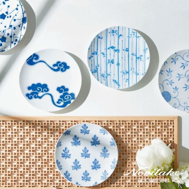 【NORITAKE】京都 雲母唐長KIRA KARACHO聯名款 唐長文樣16CM點心盤5入組(新品上市 原廠禮盒組)