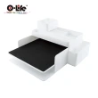 【O-Life】Target 平板公文架收納盒 白色款(A4 兩層公文架 公文收納盒 筆電收納 桌面收納盒)