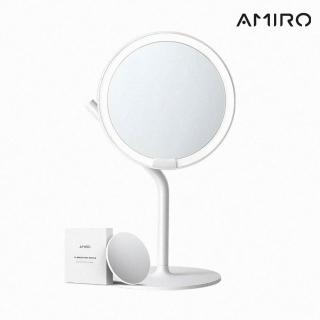 【AMIRO】Mate S 系列LED高畫質日光化妝鏡(升級Type-C介面內含5倍放大鏡 易拆卸充電式設計方便攜帶 美妝鏡)