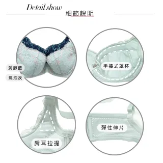 【Swear 思薇爾】星光燦爛系列B-F罩蕾絲包覆女內衣(沉靜藍)_出清品