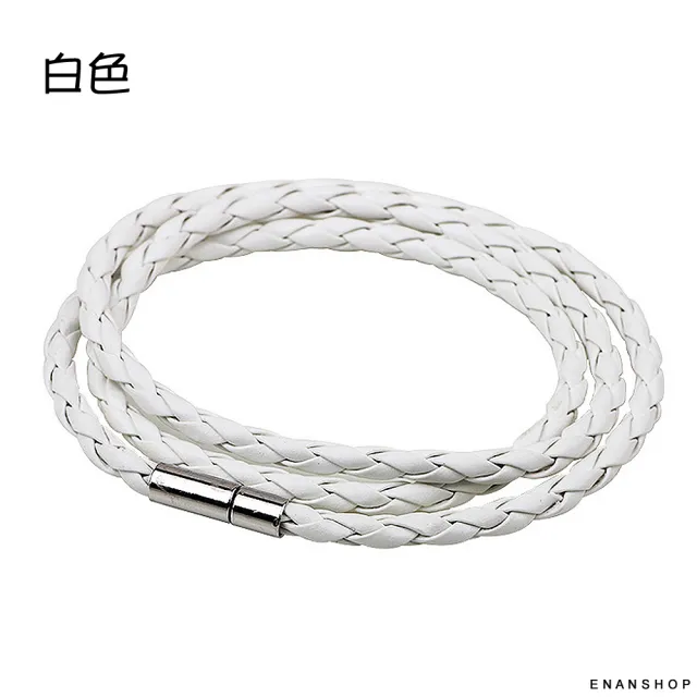 【ENANSHOP 惡南宅急店】龐克編織多圈手鍊2入組 韓國流行手環 皮革手鍊 歐美風 情侶手環-0358B