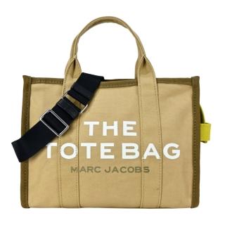 【MARC JACOBS 馬克賈伯】THE COLORBLOCK MINI TOTE 拼色印花帆布兩用托特包(迷你/黃)