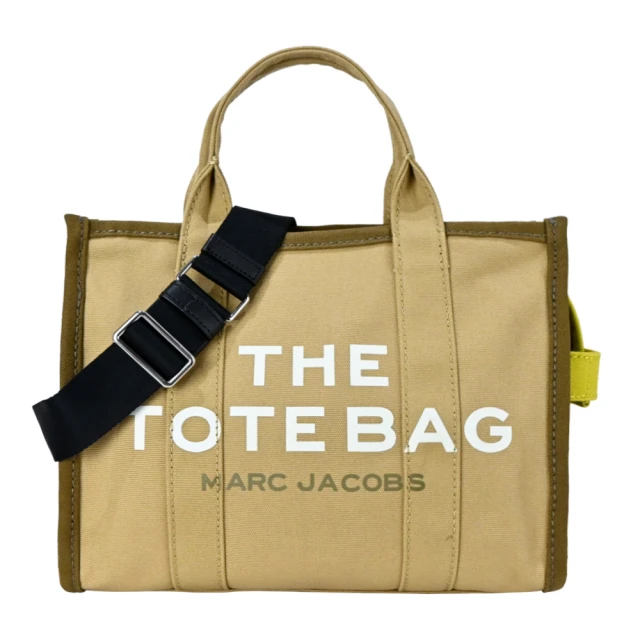 MARC JACOBS 馬克賈伯 THE COLORBLOCK MINI TOTE 拼色印花帆布兩用托特包(迷你/黃)