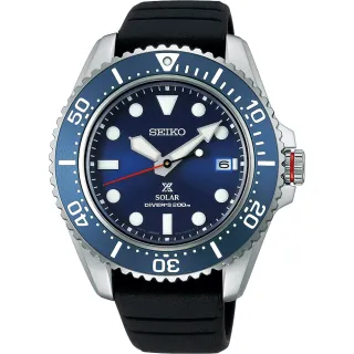 【SEIKO 精工】Prospex DIVER SCUBA 太陽能潛水錶(V157-0DP0B/SNE593P)