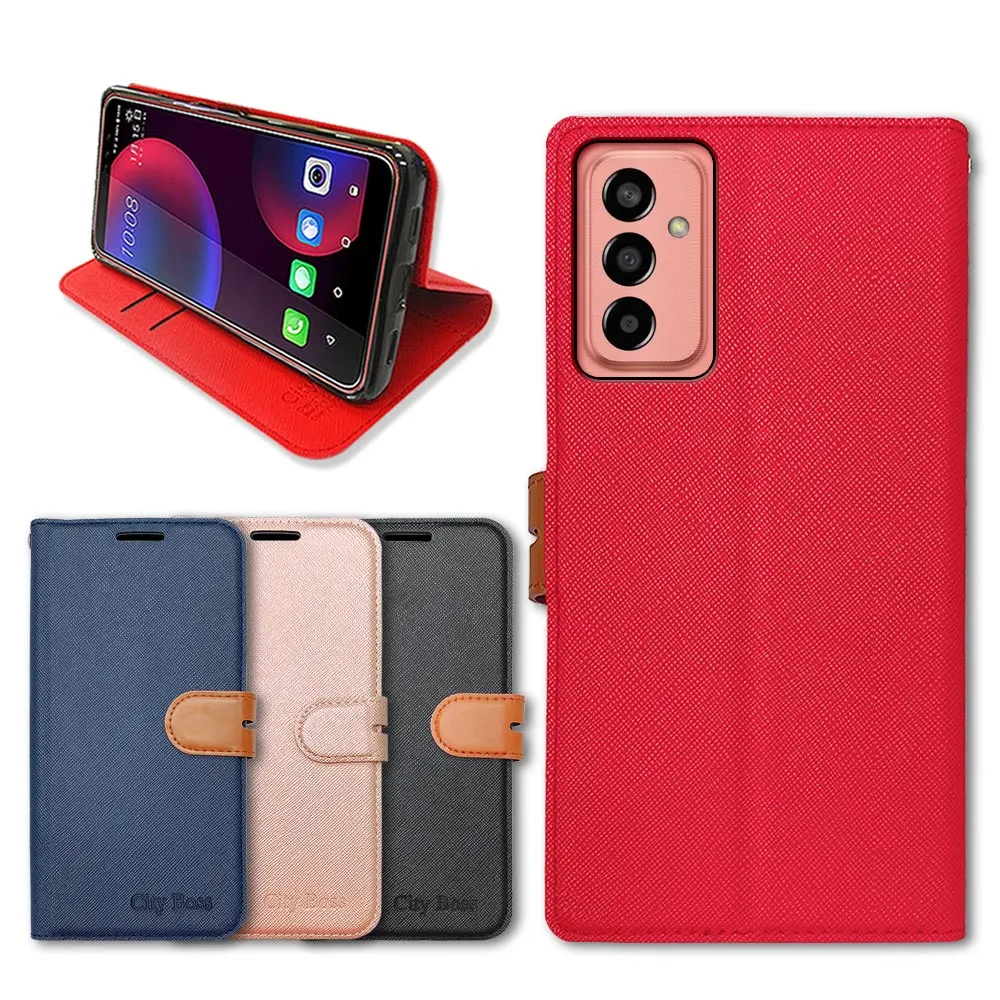 【CITY都會風】三星 Samsung Galaxy M13 插卡立架磁力手機皮套 有吊飾孔