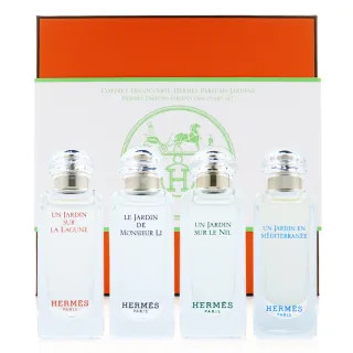 【Hermes 愛馬仕】香水禮盒 7.5ml X 4入-潟湖/李先生/尼羅河/地中海(平行輸入)