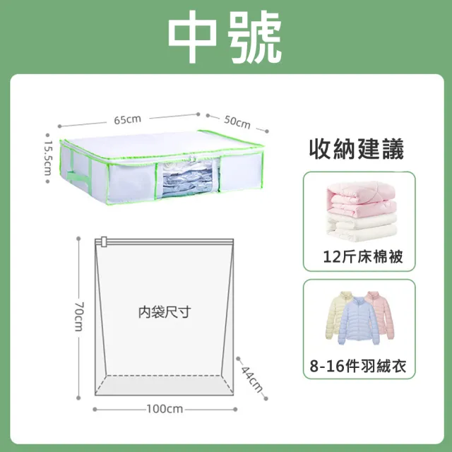 【TAI LI 太力】送電泵-中號二合一衣物棉被真空壓縮袋收納箱(65x50x15.5cm+抽氣電泵)