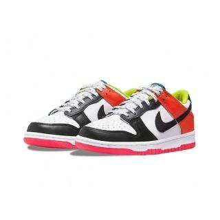 【NIKE 耐吉】Nike Dunk Low Cartwheel GS 白黑橘 DV1752-101