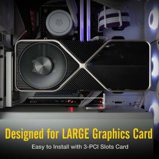 【EZDIY-FAB】垂直PCIe 4.0 GPU顯示卡支架 帶PCIe 4.0X16 Gen4 17cm排線(4.0顯示卡支架)