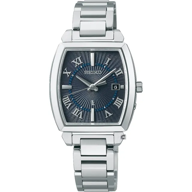 【SEIKO 精工】LUKIA 優雅太陽能電波酒桶型女錶(SSQW059J-1B32-0AV0D) 七夕 送禮自用