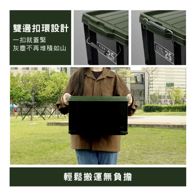 【JEJ ASTAGE】25X工業風可疊式收納箱(戶外/露營/收納)